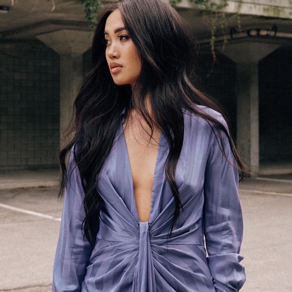 Choosy 💙 Lafayette Satin Stripe Jumpsuit with Pockets